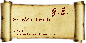 Gothár Evelin névjegykártya